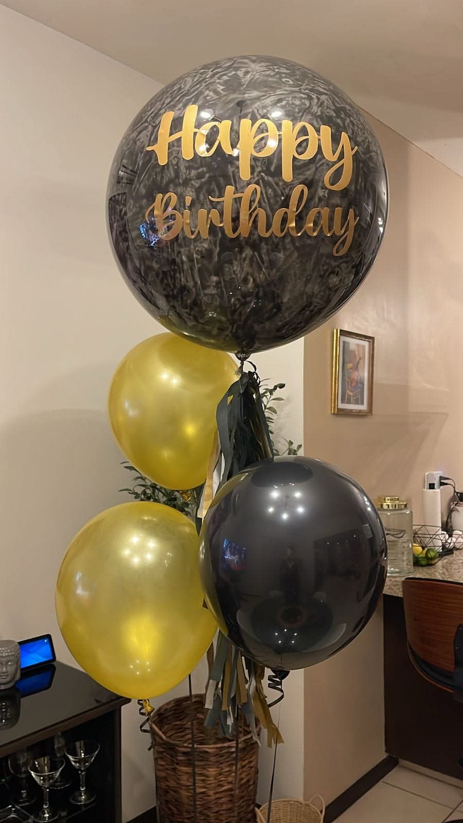 Bouquet negro amarillo