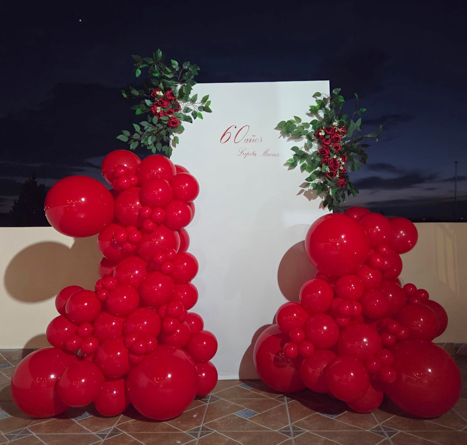 Flores rojo 60